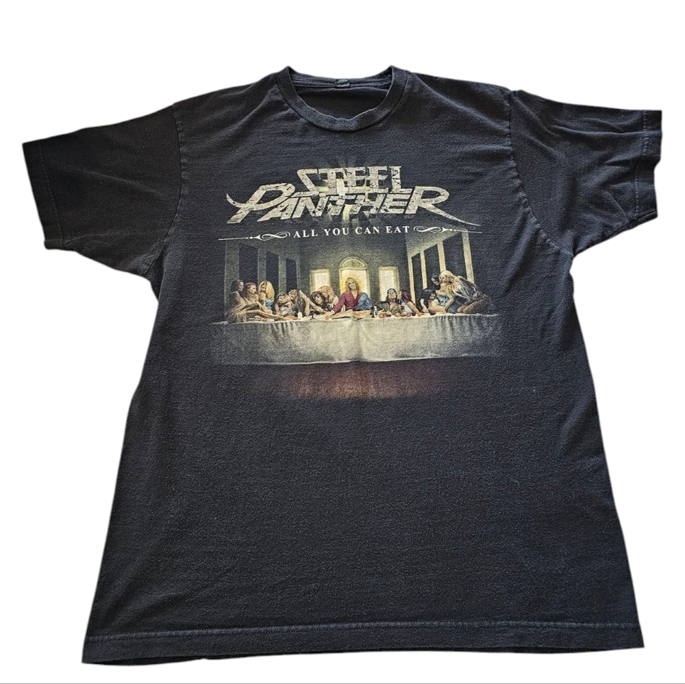 Steel Panther All You Can Eat 2014 Tour Graphic T Shirt Last Supper L